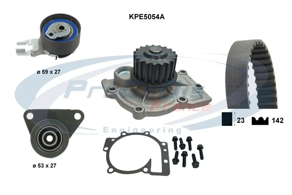 PROCODIS FRANCE Vízpumpa + fogasszíj készlet - KPE5054A - TothCarparts