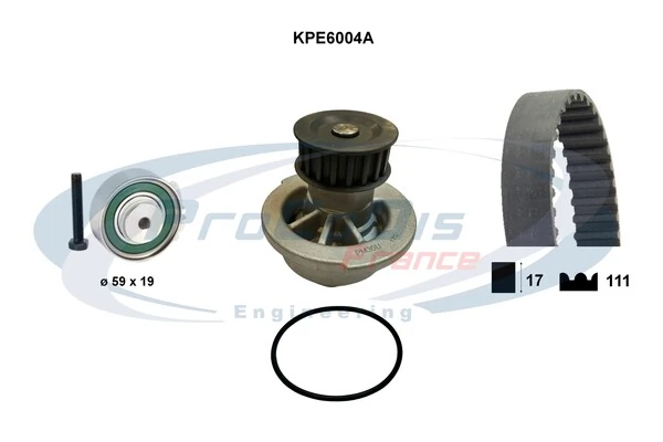 PROCODIS FRANCE Vízpumpa + fogasszíj készlet - KPE6004A - TothCarparts