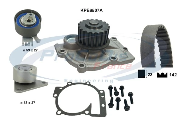 PROCODIS FRANCE Vízpumpa + fogasszíj készlet - KPE6507A - TothCarparts