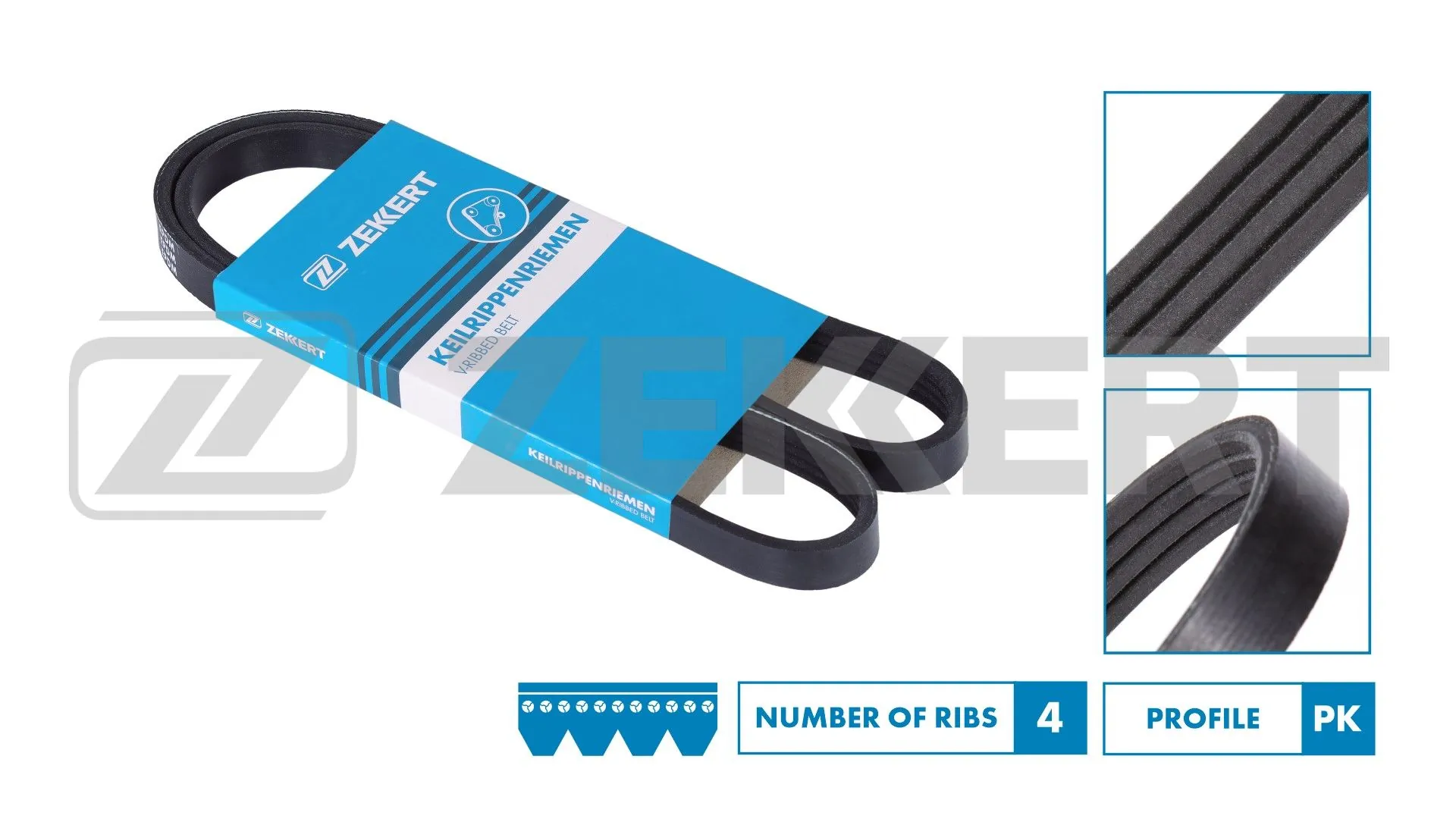 ZEKKERT hosszbordás szíj - KR-4PK673 - TothCarparts