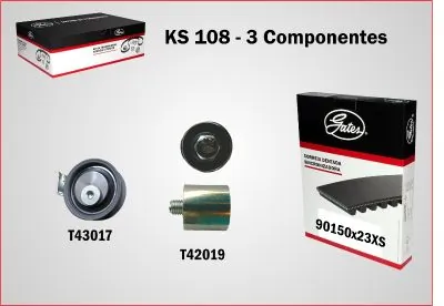 GATES-BR Fogasszíjkészlet - KS108 - TothCarparts