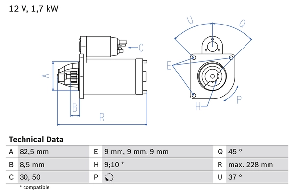 Carwood Group önindító - BREF0320986025660 - TothCarparts