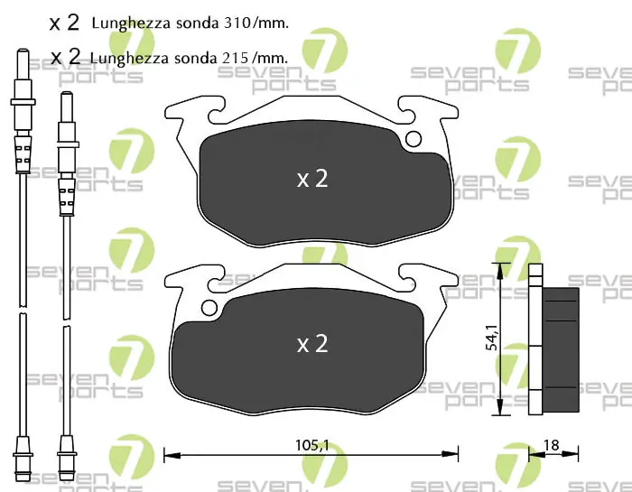7 SEVEN PARTS fékbetétkészlet, tárcsafék - SVP17923 - TothCarparts