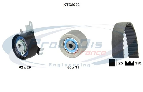 PROCODIS FRANCE Fogasszíjkészlet - KTD2032 - TothCarparts