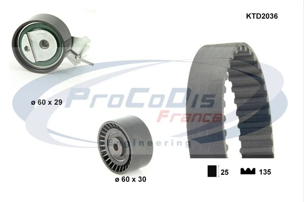 PROCODIS FRANCE Fogasszíjkészlet - KTD2036 - TothCarparts