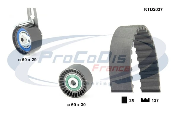 PROCODIS FRANCE Fogasszíjkészlet - KTD2037 - TothCarparts