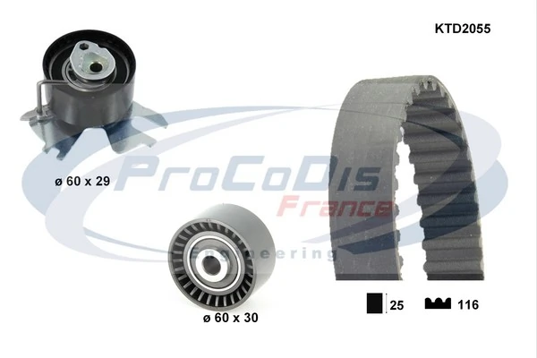 PROCODIS FRANCE Fogasszíjkészlet - KTD2055 - TothCarparts