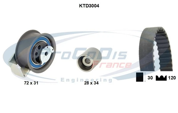 PROCODIS FRANCE Fogasszíjkészlet - KTD3004 - TothCarparts