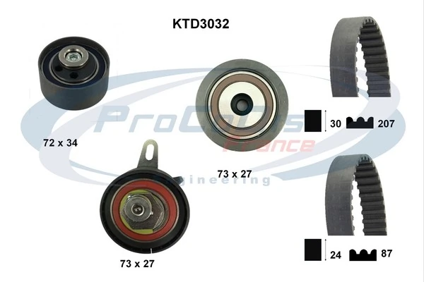 PROCODIS FRANCE Fogasszíjkészlet - KTD3032 - TothCarparts
