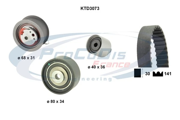 PROCODIS FRANCE Fogasszíjkészlet - KTD3073 - TothCarparts