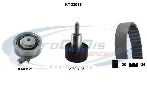 PROCODIS FRANCE Fogasszíjkészlet - KTD3095 - TothCarparts
