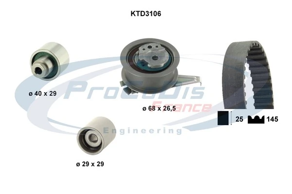 PROCODIS FRANCE Fogasszíjkészlet - KTD3106 - TothCarparts