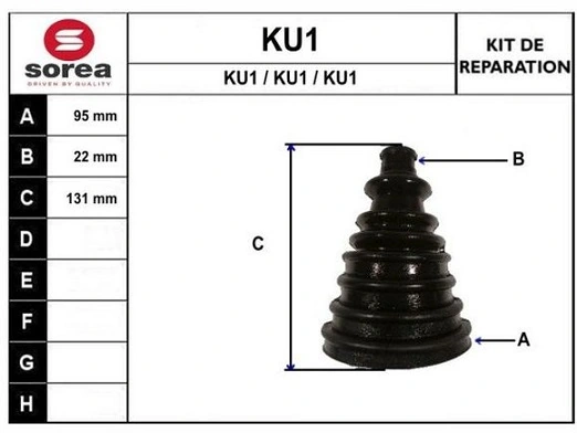 EAI gumiharangkészlet, hajtótengely - KU1 - TothCarparts