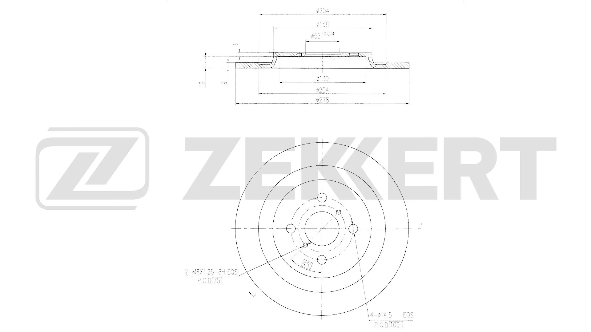 ZEKKERT féktárcsa - BS-6259 - TothCarparts