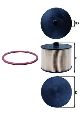 MAHLE Üzemanyagszűrő - KX 201D - TothCarparts