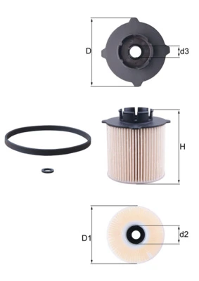 MAHLE Üzemanyagszűrő - KX 265D - TothCarparts