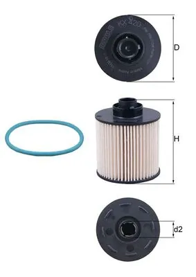 MAHLE Üzemanyagszűrő - KX 420D - TothCarparts