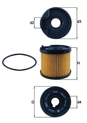 KNECHT Üzemanyagszűrő - KX 87D - TothCarparts