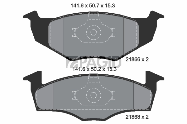 PAGID fékbetétkészlet, tárcsafék - T1143N - TothCarparts