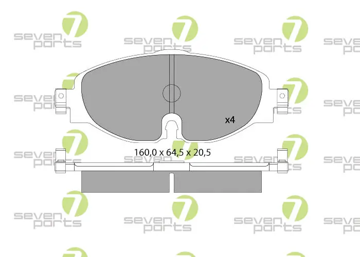7 SEVEN PARTS fékbetétkészlet, tárcsafék - SVP27350 - TothCarparts