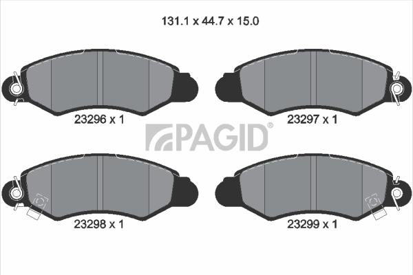PAGID fékbetétkészlet, tárcsafék - T3092N - TothCarparts