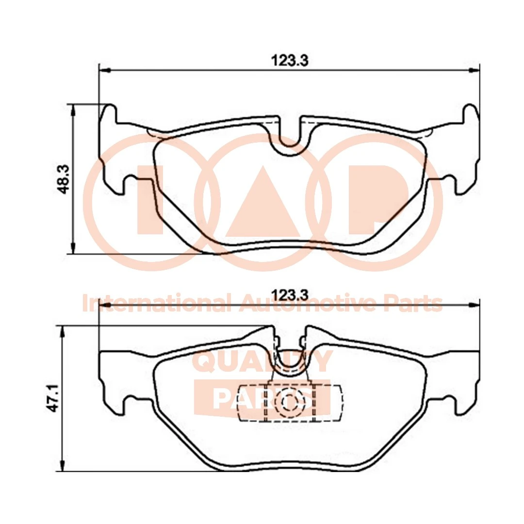 IAP QUALITY PARTS fékbetétkészlet, tárcsafék - 704-51033P - TothCarparts