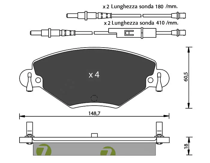7 SEVEN PARTS fékbetétkészlet, tárcsafék - SVP20820 - TothCarparts
