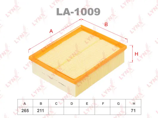 LYNXAUTO légszűrő - LA-1009 - TothCarparts