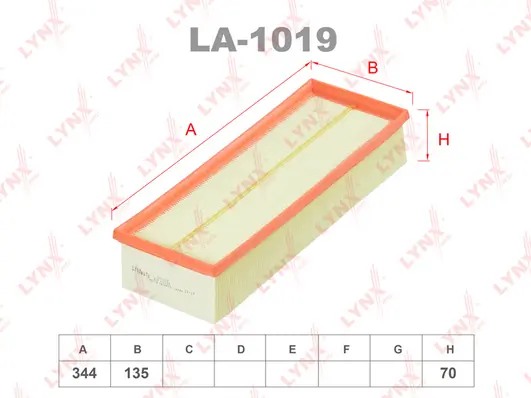 LYNXAUTO légszűrő - LA-1019 - TothCarparts