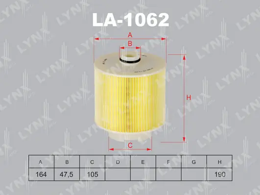 LYNXAUTO légszűrő - LA-1062 - TothCarparts