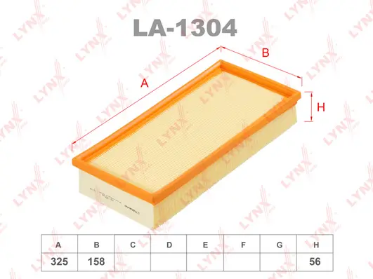 LYNXAUTO légszűrő - LA-1304 - TothCarparts