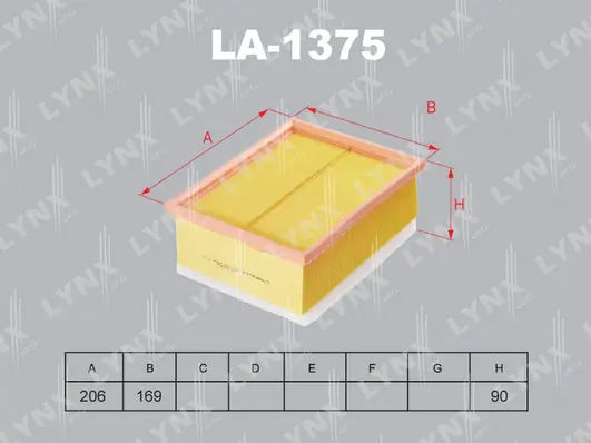 LYNXAUTO légszűrő - LA-1375 - TothCarparts
