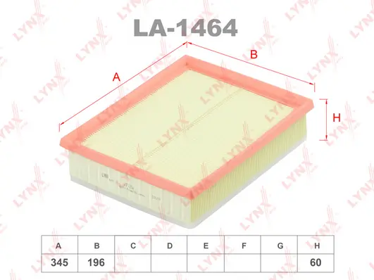 LYNXAUTO légszűrő - LA-1464 - TothCarparts