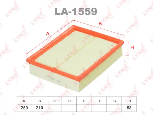 LYNXAUTO légszűrő - LA-1559 - TothCarparts