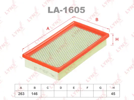 LYNXAUTO légszűrő - LA-1605 - TothCarparts