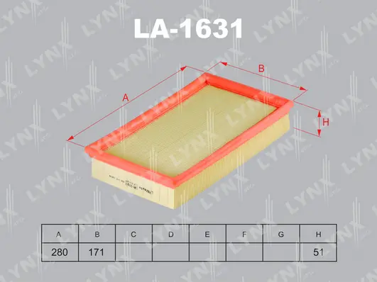 LYNXAUTO légszűrő - LA-1631 - TothCarparts