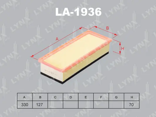 LYNXAUTO légszűrő - LA-1936 - TothCarparts