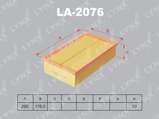LYNXAUTO légszűrő - LA-2076 - TothCarparts