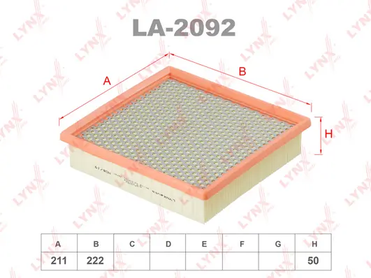 LYNXAUTO légszűrő - LA-2092 - TothCarparts