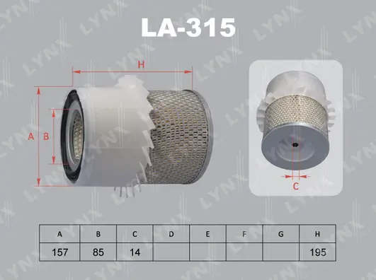 LYNXAUTO légszűrő - LA-315 - TothCarparts
