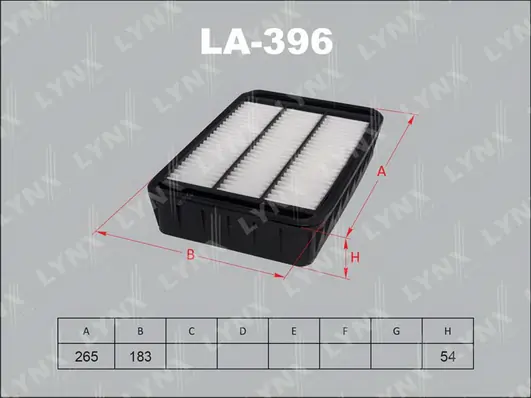 LYNXAUTO légszűrő - LA-396 - TothCarparts