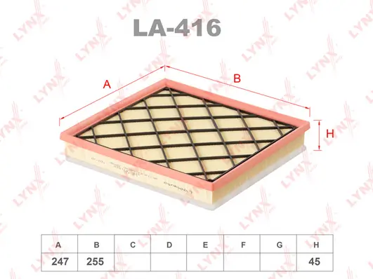 LYNXAUTO légszűrő - LA-416 - TothCarparts