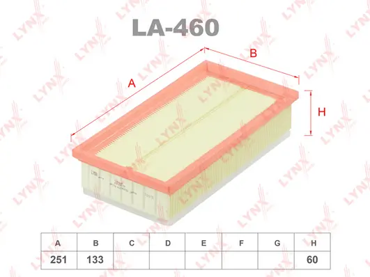 LYNXAUTO légszűrő - LA-460 - TothCarparts