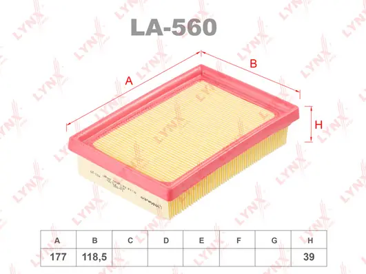 LYNXAUTO légszűrő - LA-560 - TothCarparts