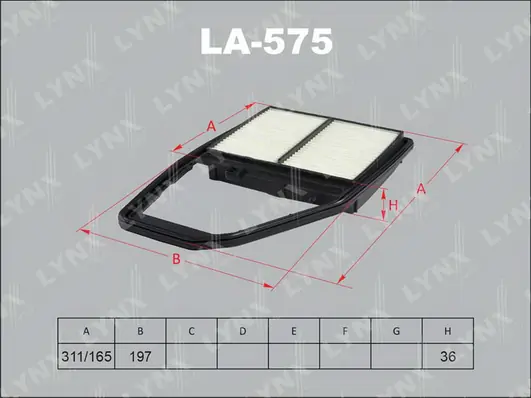 LYNXAUTO légszűrő - LA-575 - TothCarparts