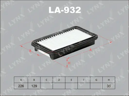 LYNXAUTO légszűrő - LA-932 - TothCarparts