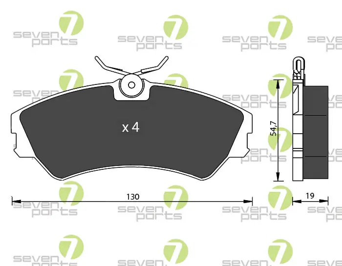 7 SEVEN PARTS fékbetétkészlet, tárcsafék - SVP15500 - TothCarparts