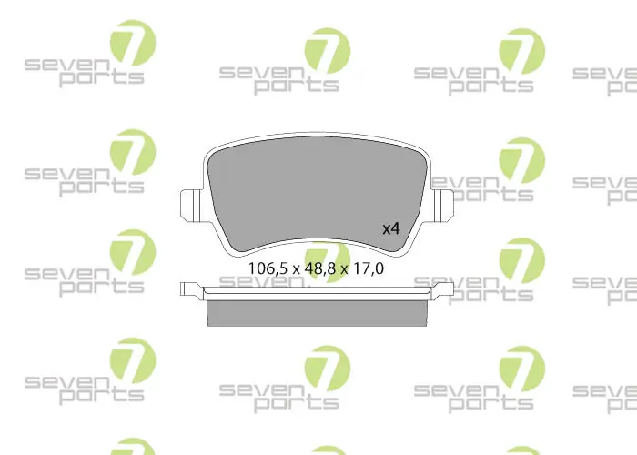 7 SEVEN PARTS fékbetétkészlet, tárcsafék - SVP23990 - TothCarparts