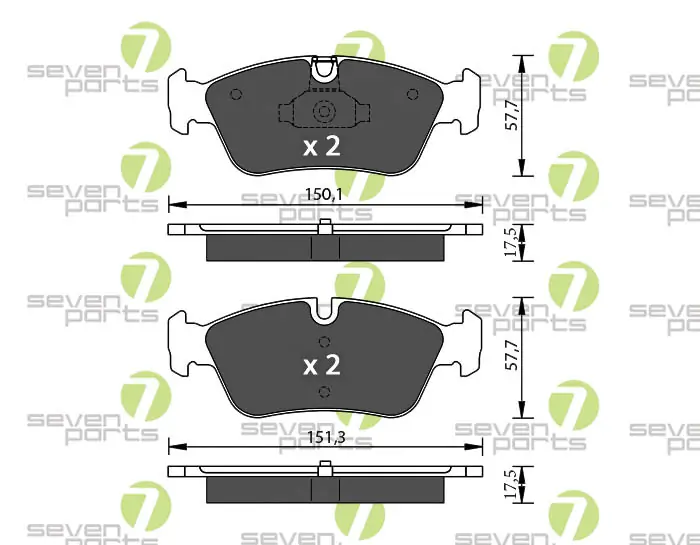 7 SEVEN PARTS fékbetétkészlet, tárcsafék - SVP23460 - TothCarparts