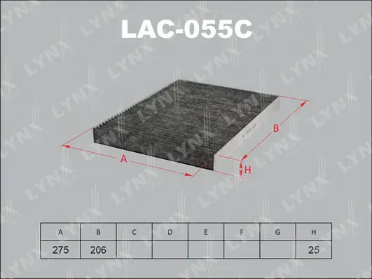 LYNXAUTO szűrő, utastér levegő - LAC-055C - TothCarparts
